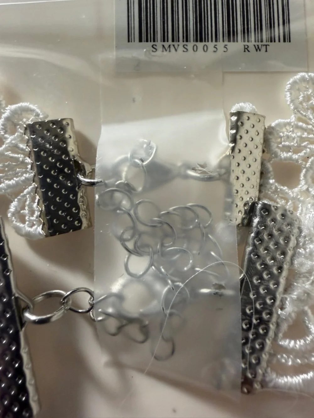 A'GACI White Lace Floral Chokers-2 pc set